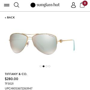 Tiffany & Co. Gold Aviator Sunglasses - TF3021